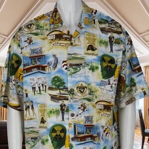 Canyon High School Comanches Aloha Print Button Down Shirt
